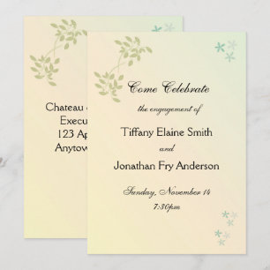 Liebe in Lorbeer-Hochzeitsankündigung Große Schrif Einladung