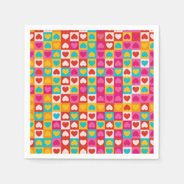 Liebe in Mustern Serviette (Vorderseite)