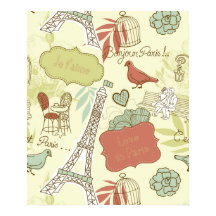 Liebe in Paris-Muster