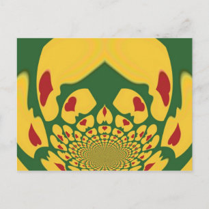 Liebe in Rasta-Farben: Reggae-Herzen Postkarte