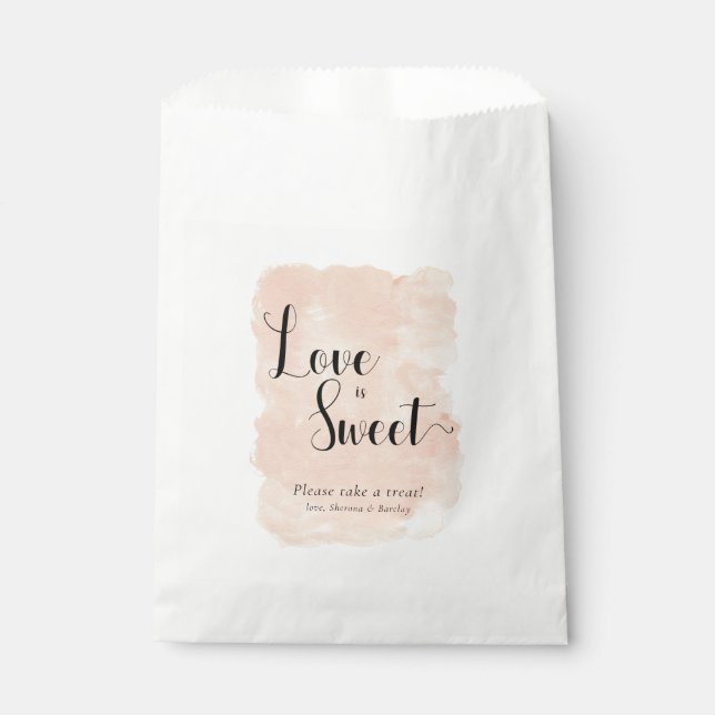 Liebe in Rosa ist süß und süß Geschenktütchen (Vorderseite)