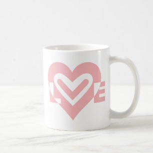 Liebe in Rosa Kaffeetasse