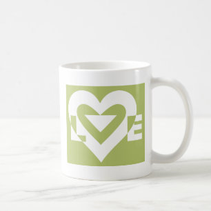 Liebe in Sage Green Kaffeetasse