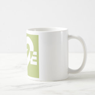 Liebe in Sage Green Kaffeetasse