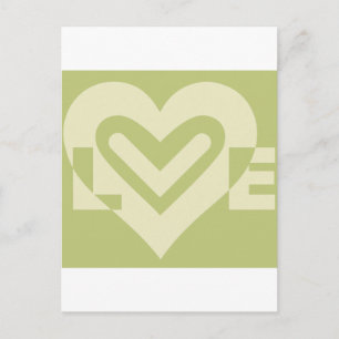 Liebe in Sage Green Postkarte