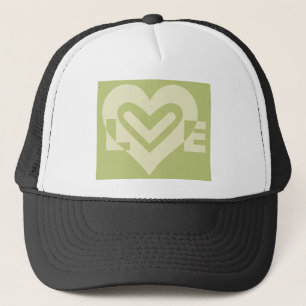 Liebe in Sage Green Truckerkappe