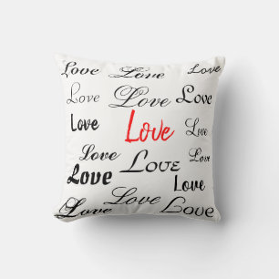 Liebe in Schwarz und Weiß Kissen