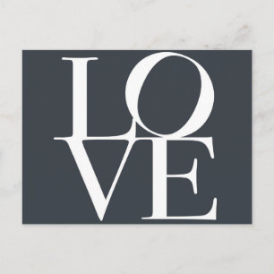 Liebe in Slate Gray Postkarte