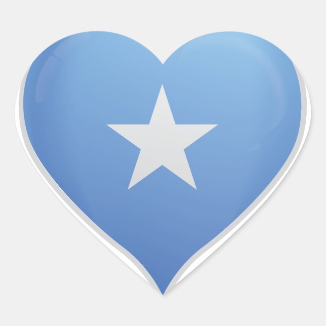 Liebe in Somalia: Herzensticker Herz-Aufkleber (Vorderseite)