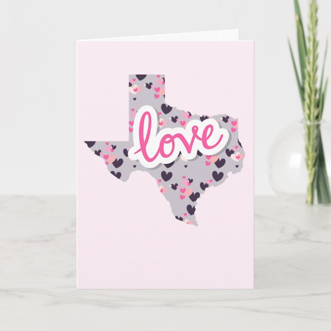 Liebe in Texas - Valentinstag Feiertagskarte (Vorderseite)