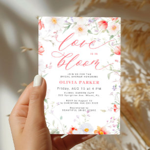 Liebe in voller Blüte wilde Blumen Brautparty Einladung