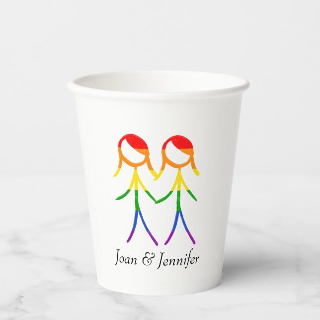 Liebe in Vollfarbe Pappbecher (Vorderseite)