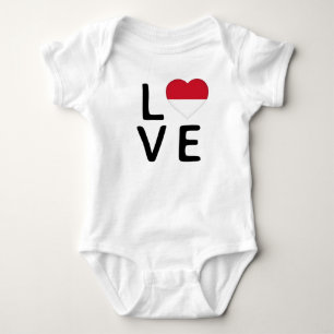 Liebe - Indonesische Flagge Baby Strampler