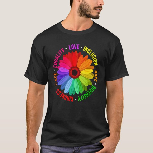 Liebe Inklusion Hoffnung Diversity Freundlichkeit  T-Shirt (Vorderseite)
