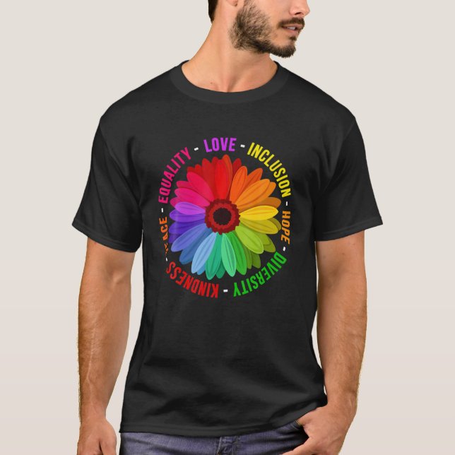 Liebe Inklusion Hoffnung Diversity Kindheit Friede T-Shirt (Vorderseite)