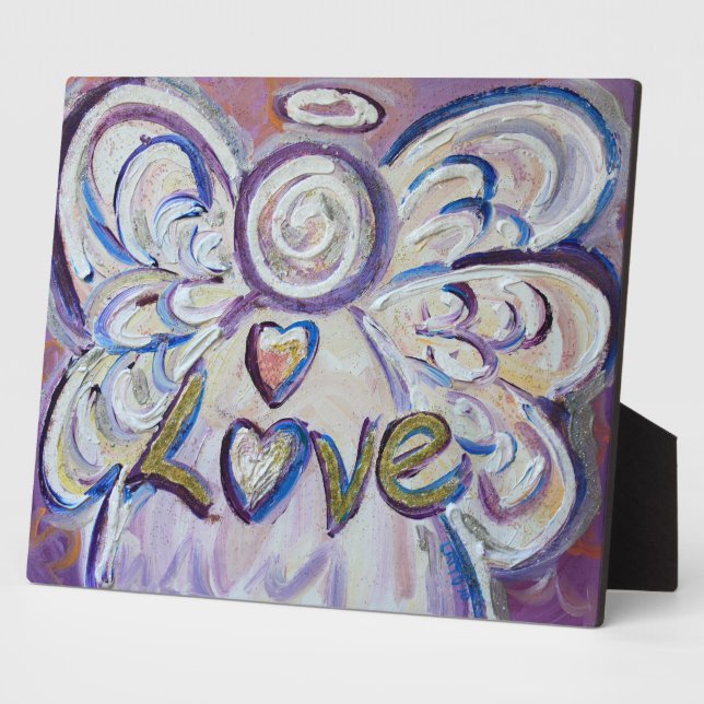 Liebe Inspiration Angel Malgedicht Plaque Fotoplatte (Seite)