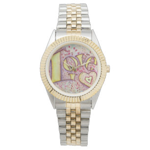 Liebe Inspiration Word Art Juwelier Armbanduhr