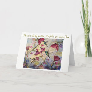 Liebe-Inspirations-Kolibri-Kunst-Gruß-Karte Karte