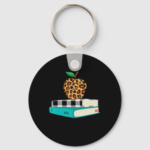 Liebe Inspiriere Leopard Print Apple Lehrer Funny  Schlüsselanhänger