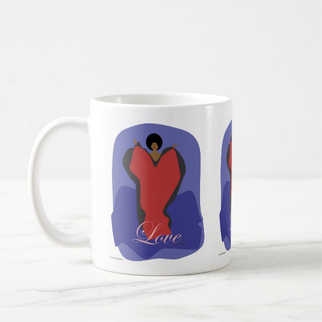 Liebe | Inspirierender Kunstbecher | Botschaften d Kaffeetasse (Links)