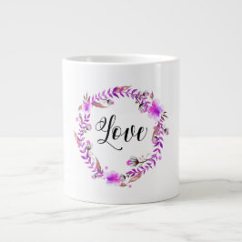 *~* LIEBE INTENSIVE EMOTO Blumenreath Jumbo-Tasse