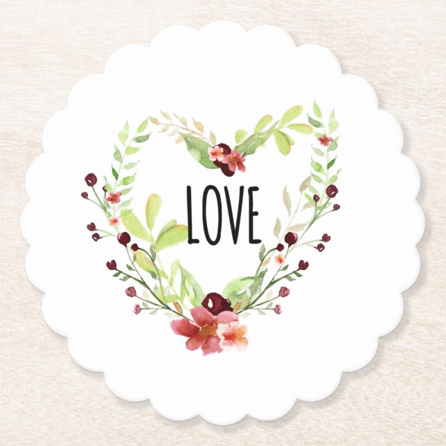 *~* LIEBE INTENSIVE UNTERSETZER EMOTO Blumenherz (Vorderseite)