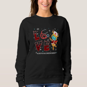 Liebe Intensivkrankenschwester Buffalo Kariert Leo Sweatshirt