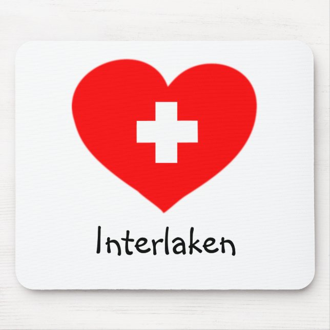 Liebe Interlaken - Schweizer Herzmousepad Mousepad (Vorne)