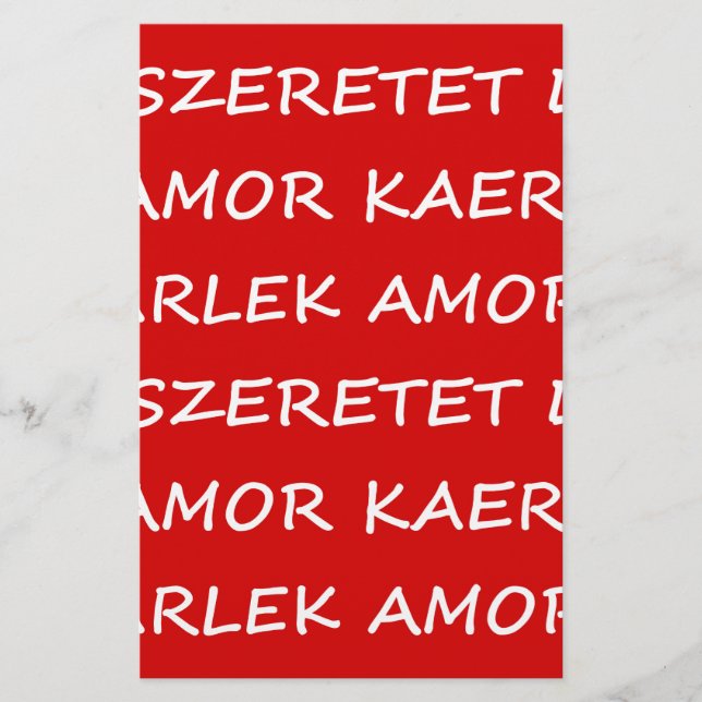 Liebe International Briefpapier (Vorderseite)