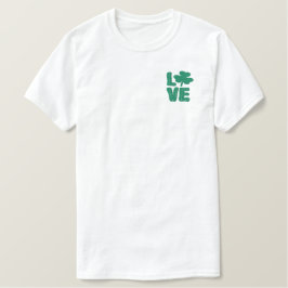 Liebe Irish Green Kleeblatt St Patricks Day Besticktes T-Shirt