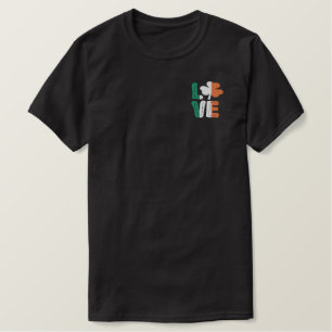 Liebe Irish Kleeblatt St Patricks Day Besticktes T-Shirt