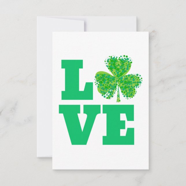 Liebe Irish St. Patrick's Day Irland Green Luv Einladung (Vorderseite)
