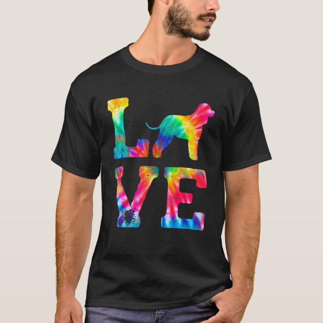 Liebe Irish Water Spaniel Gefärbte Krawatte Dog Ma T-Shirt (Vorderseite)