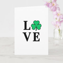 LIEBE Irland Clover Kleeblatt Minimal für alle Zwe Karte