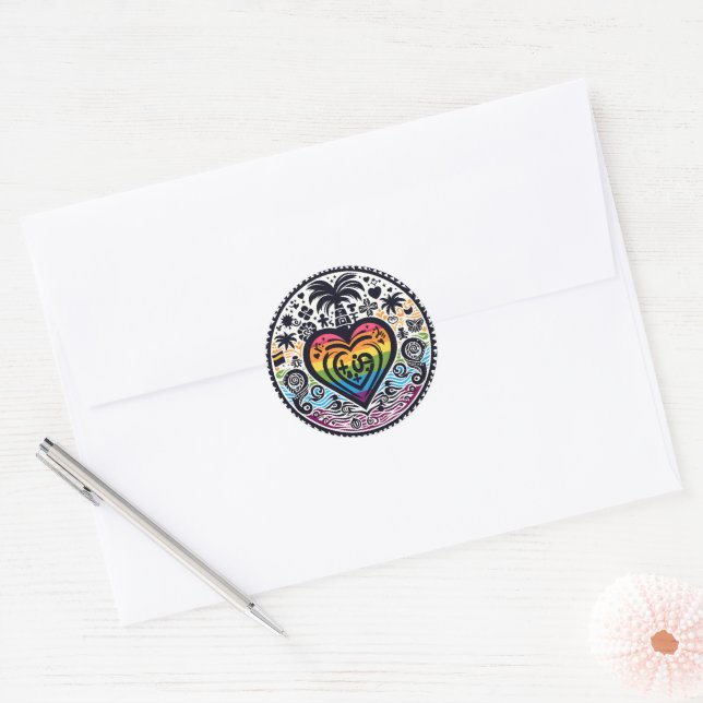 Liebe Island Pride Scrapbook Stickers (Umschlag)