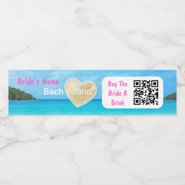 Liebe Island Themenmarken "Buy the Bride a Drink" (Einzelnes Label)