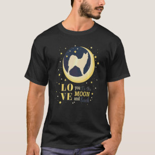 Liebe isländischer Schafhund zum Mond T-Shirt