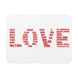 Liebe ist... 1 Korinther 13:4-8 Bibelverse Magnet