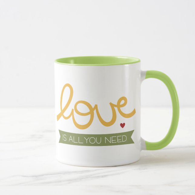 Liebe ist alle, die Sie benötigen Tasse (Rechts)