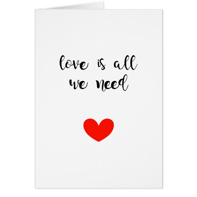 Liebe ist alle, die wir benötigen (Vorne)