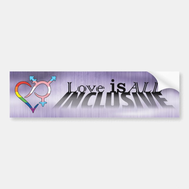 Liebe ist ALLE inklusiv Autoaufkleber (Vorne)