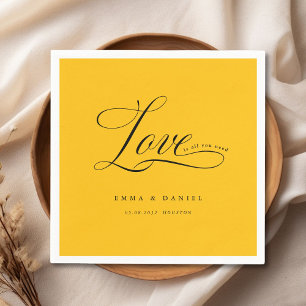 Liebe ist alles, was du brauchst! Elegant, Hochzei Serviette
