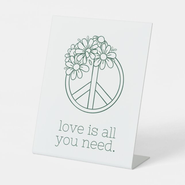 Liebe ist alles, was Sie brauchen: Inspirationsmou Sockelschild (Vorderseite)