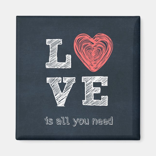 Liebe ist alles, was Sie brauchen Magnet (Vorne)