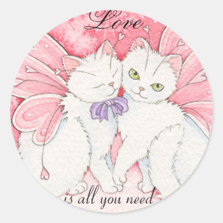 Liebe ist alles, was Sie brauchen Runder Aufkleber