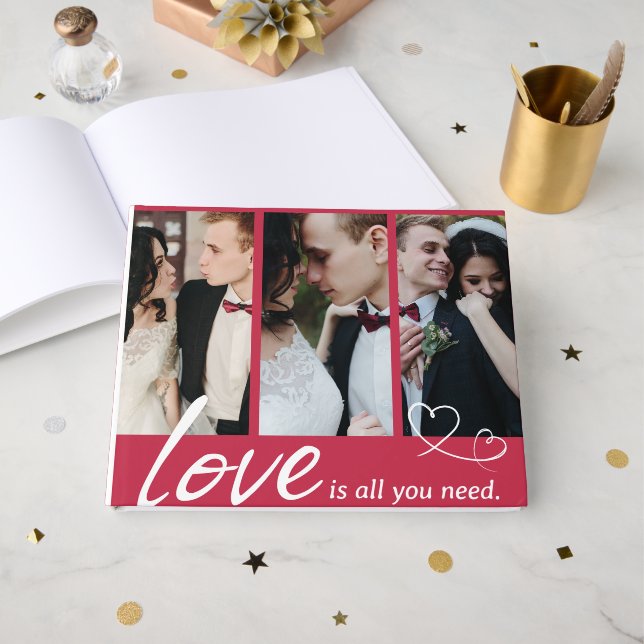 Liebe ist alles, was Sie brauchen, um ein Gästebuc Gästebuch (Vorderseite Offen)