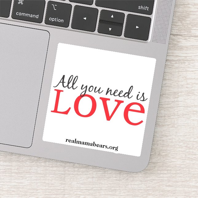 Liebe ist alles, was Sie brauchen, Vinyl Sticker (Detail)