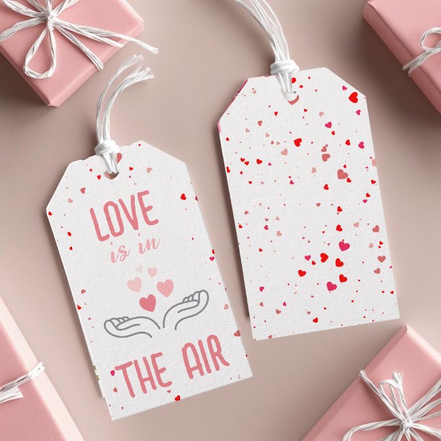 Liebe ist am Valentinstag Geschenkanhänger (Modern Love is in the Air Valentine's Day Gift Tags)