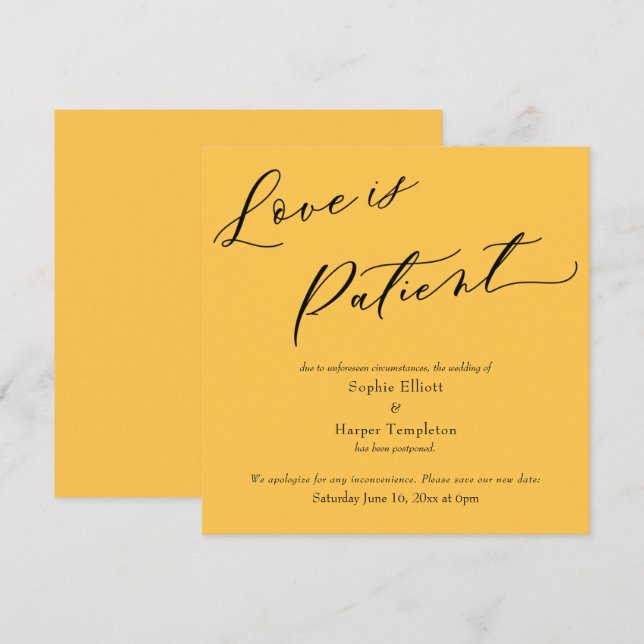 Liebe ist Apricot-Aprikose-Hochzeitskarte Einladung (Vorne/Hinten)