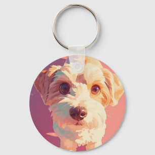 Liebe ist bedingungslos, vor allem von einem Hund. Schlüsselanhänger